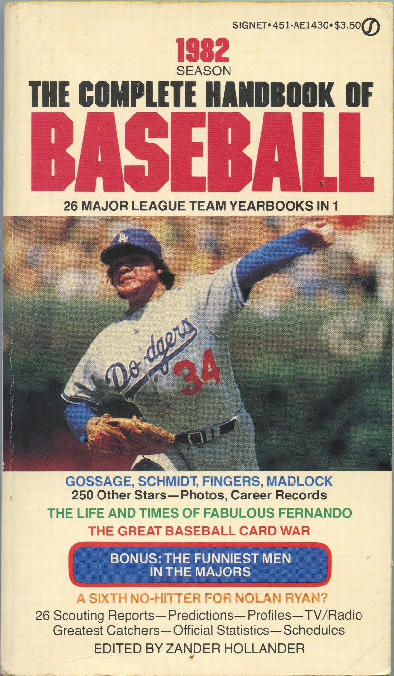 Image for The Complete Handbook Of Baseball 1982 Season